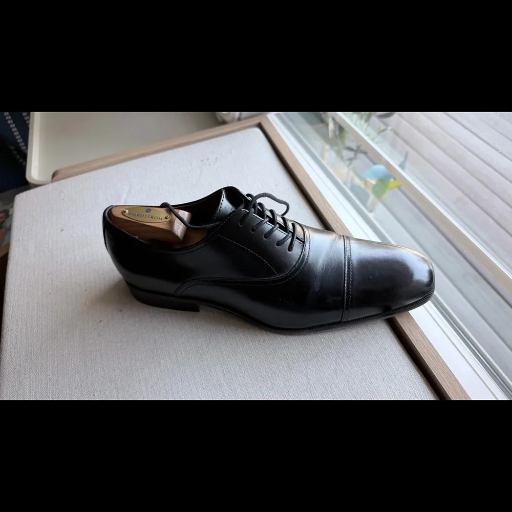 Florsheim Sorrento Black Leather Cap Toe Oxford Dress Shoes (US 9.5)